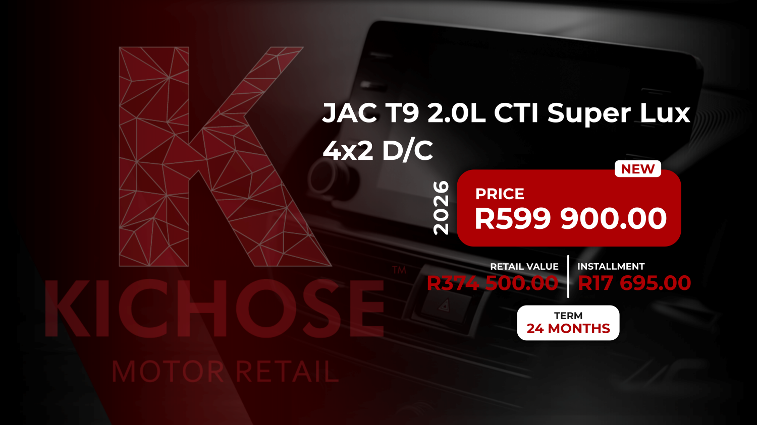 
								JAC T9 2.0L CTI Super Lux 4×2 D/C full									