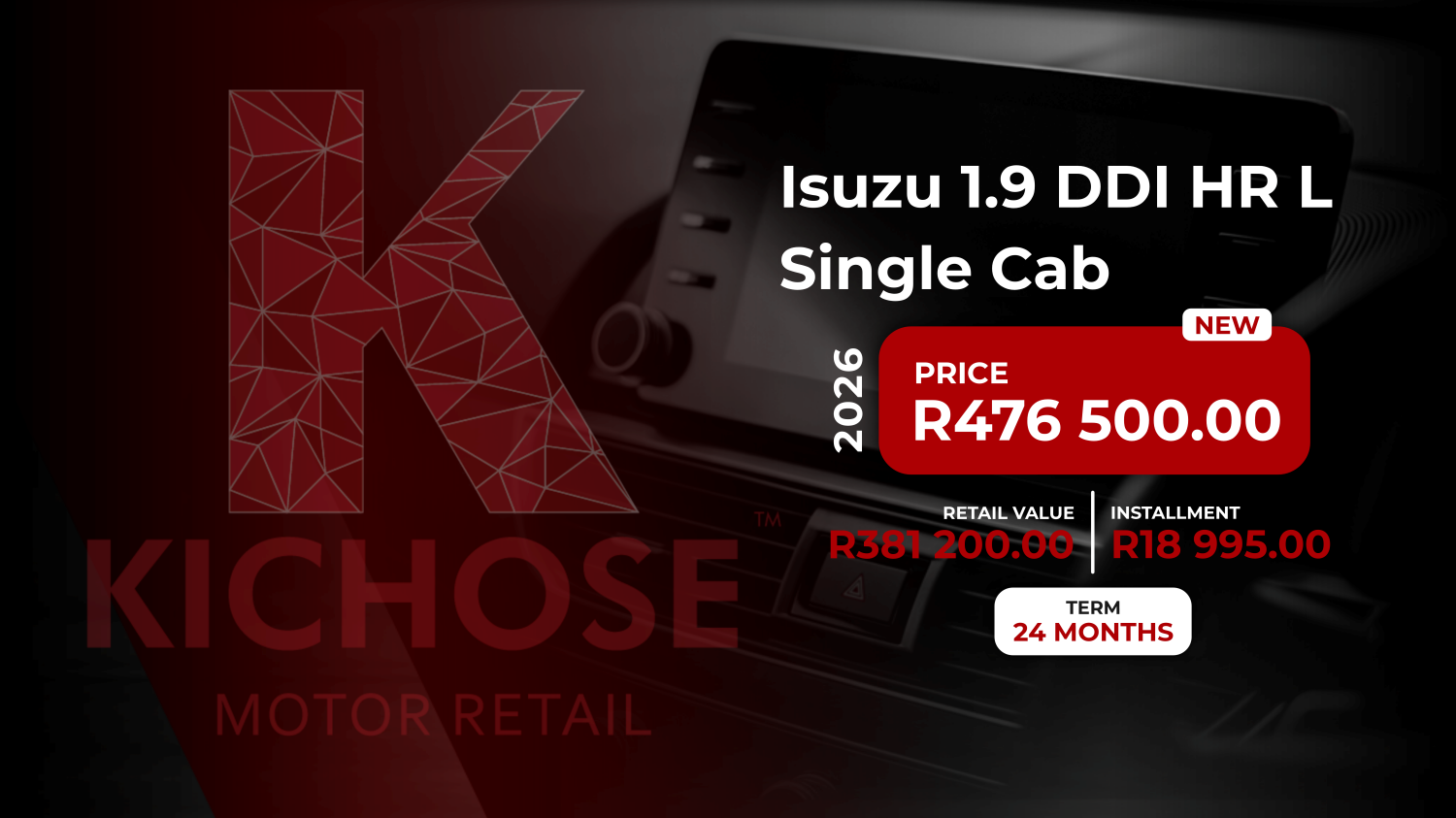 
								Isuzu 1.9 Ddi HR L Single Cab full									