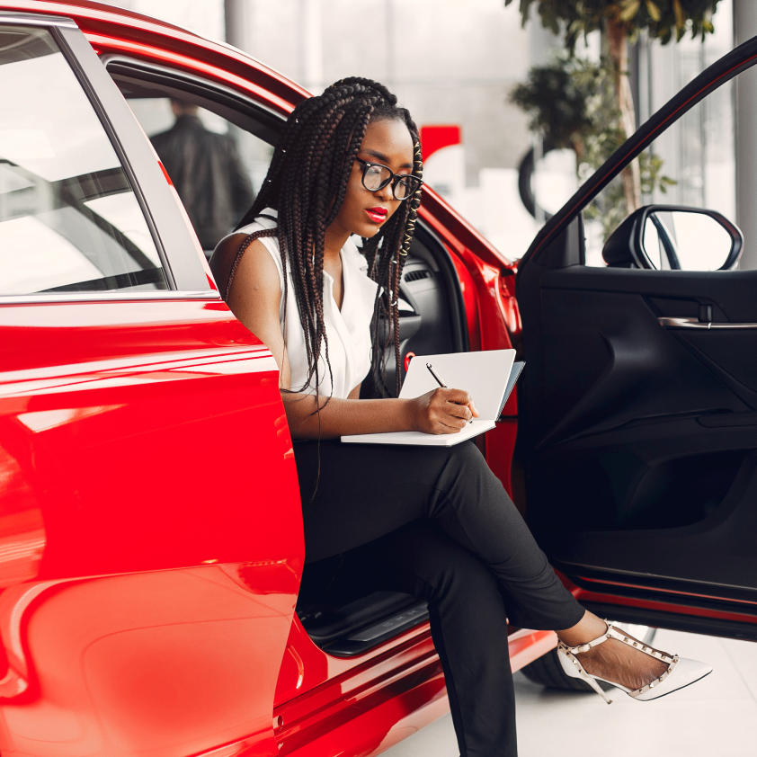 KMR - stylish-black-woman-car-salon (5)